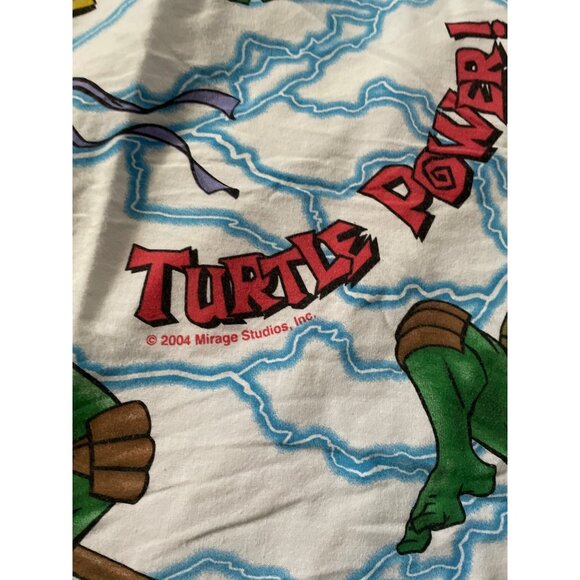Teenage Mutant Ninja Turtles Twin Flat Sheet 2004 Mirage Studios Cutter Crafters - Picture 3 of 11